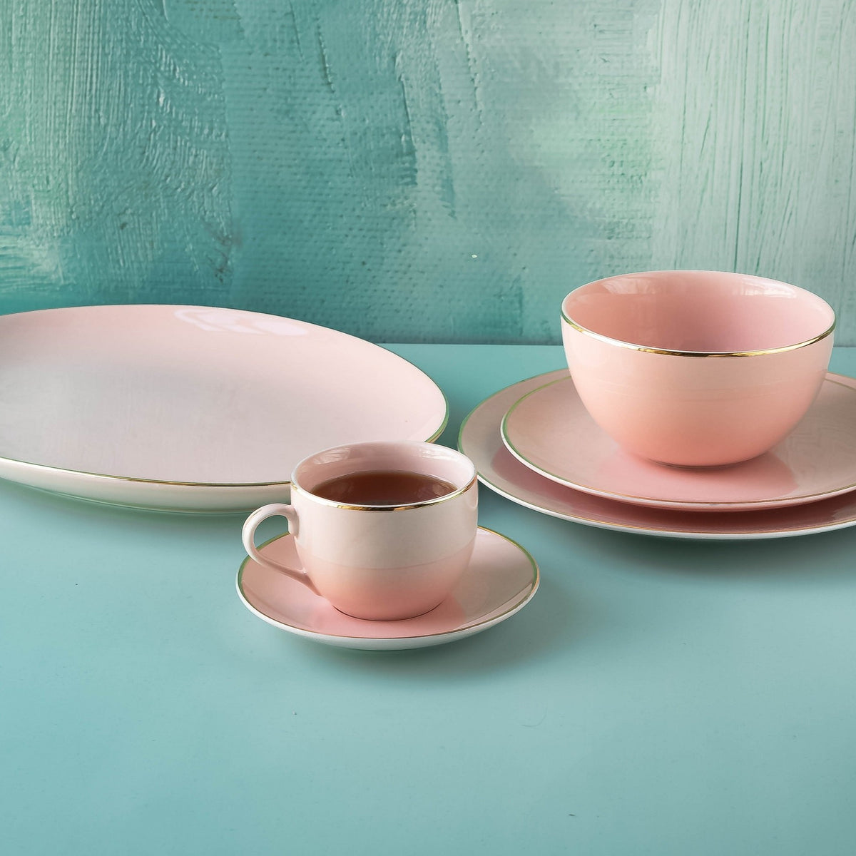 Senorita Pink Dinner Set Monno Ceramic
