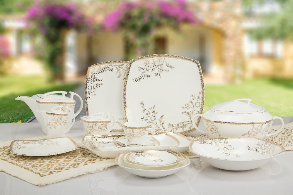 Gold Flake Dinner Set