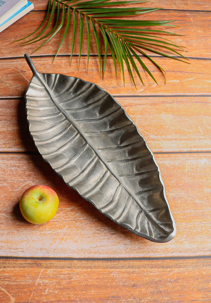 Palm Leaf Silver Centerpiece