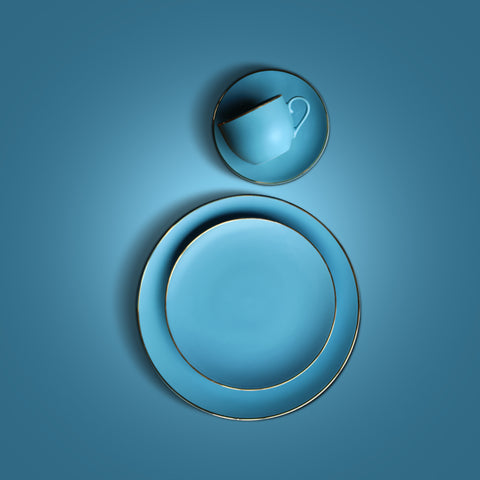 Senorita Aqua Blue Dinner Set