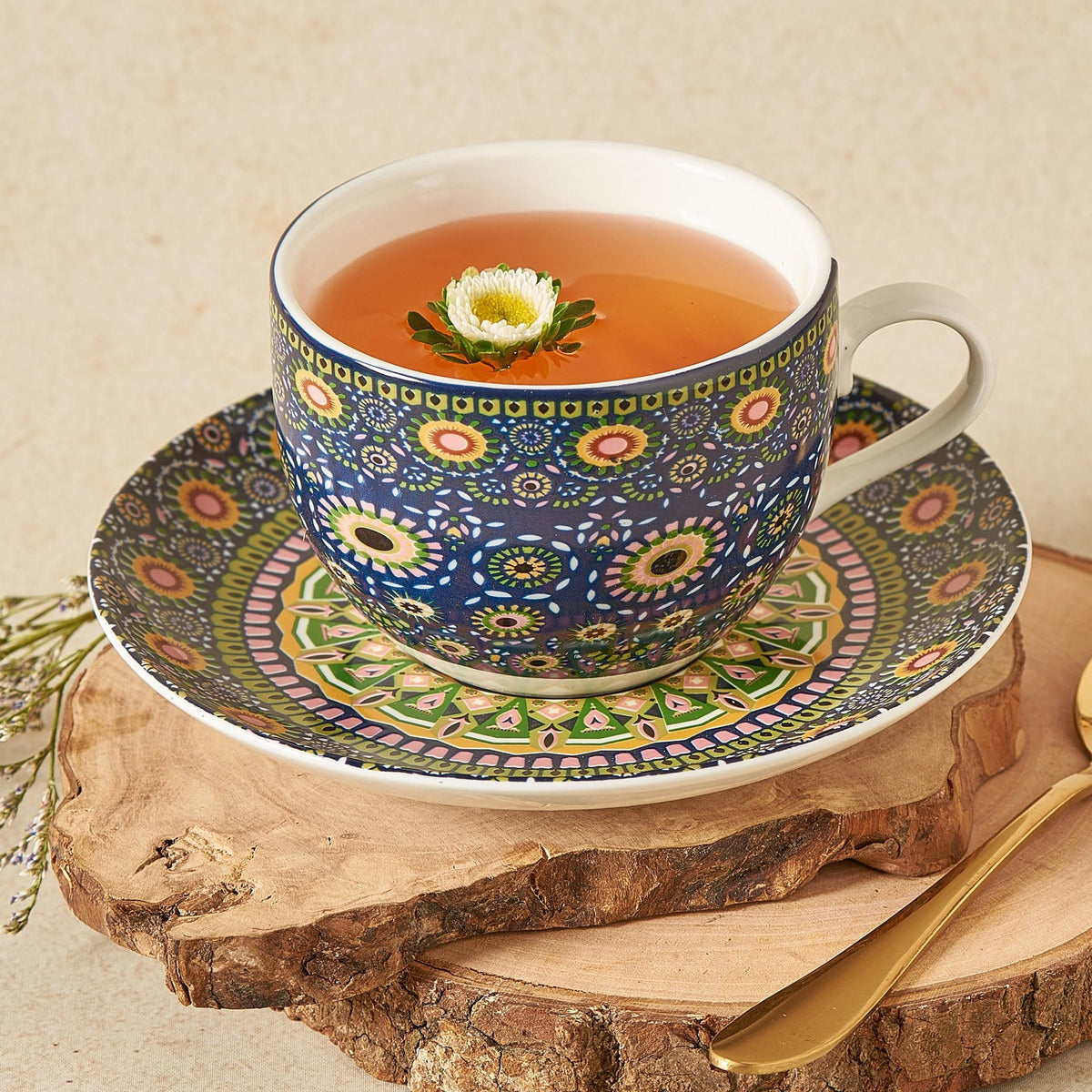 Ethnic Floral Cup & Saucer
