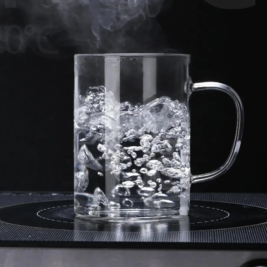 Borosilicate Mug with Color Handle Set of 6 Pcs