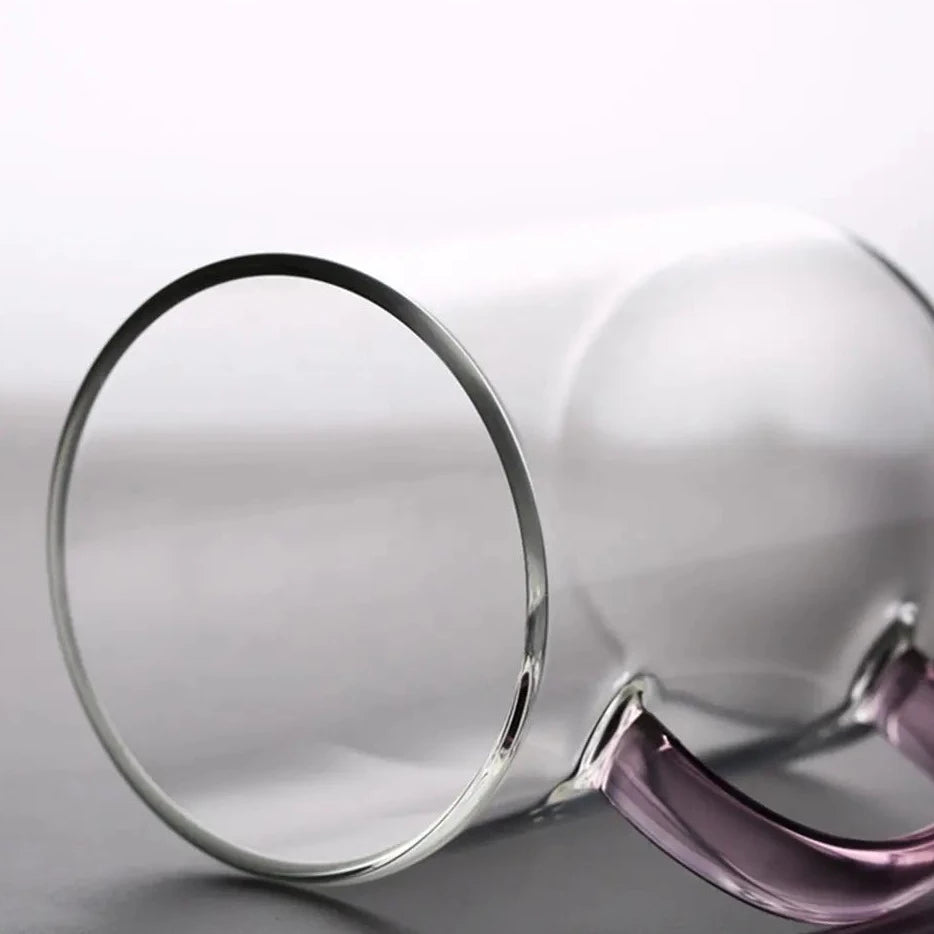 Borosilicate Mug with Color Handle Set of 6 Pcs