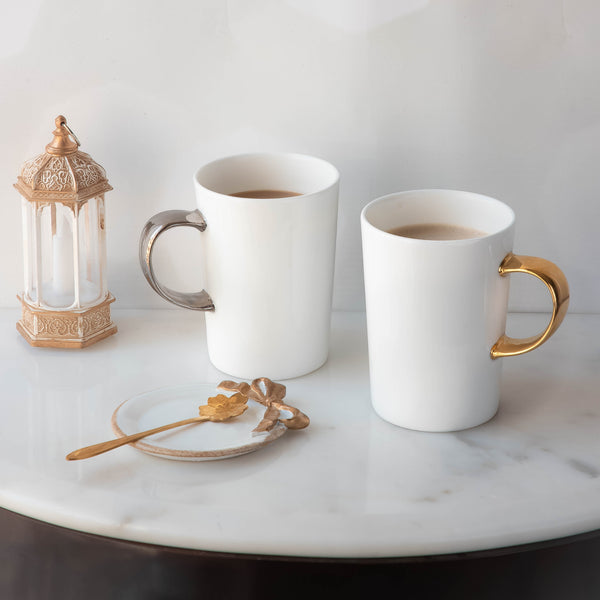 Euclid gold handle mug