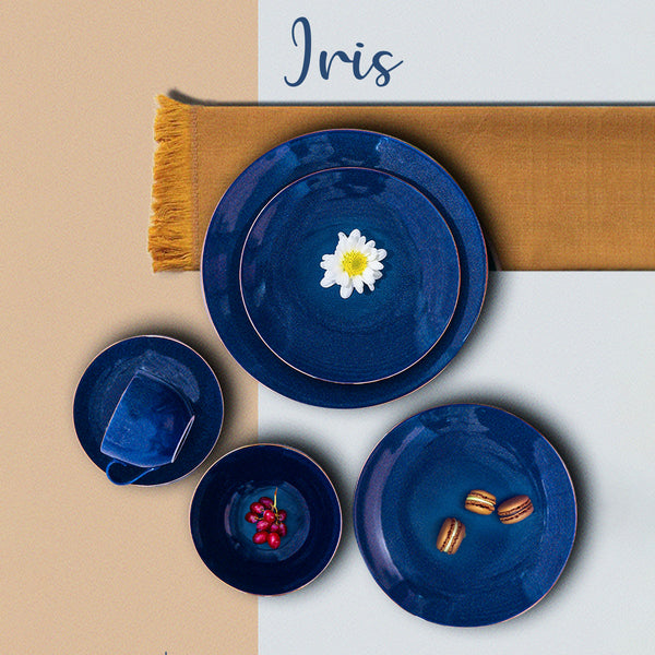 Iris Blue  Dinner Set