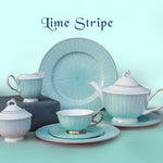 Lime Stripe Dinner Set