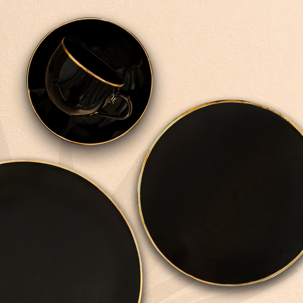 Onyx Gold Dinner Set