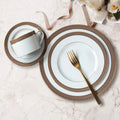 Ribbon Brown Dinner Set