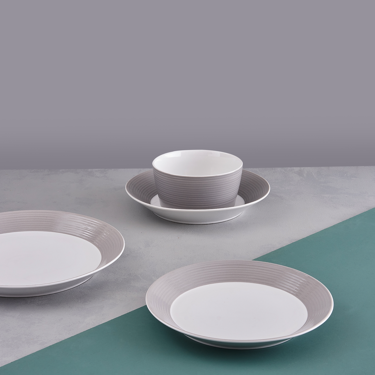 Ripple Grey Dinnerware