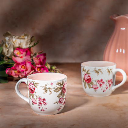 Rosy Romance Bi-Color Mug