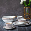 Satin Damask Dinner Set