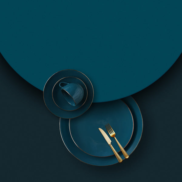 Senorita Peacock Green Dinner Set