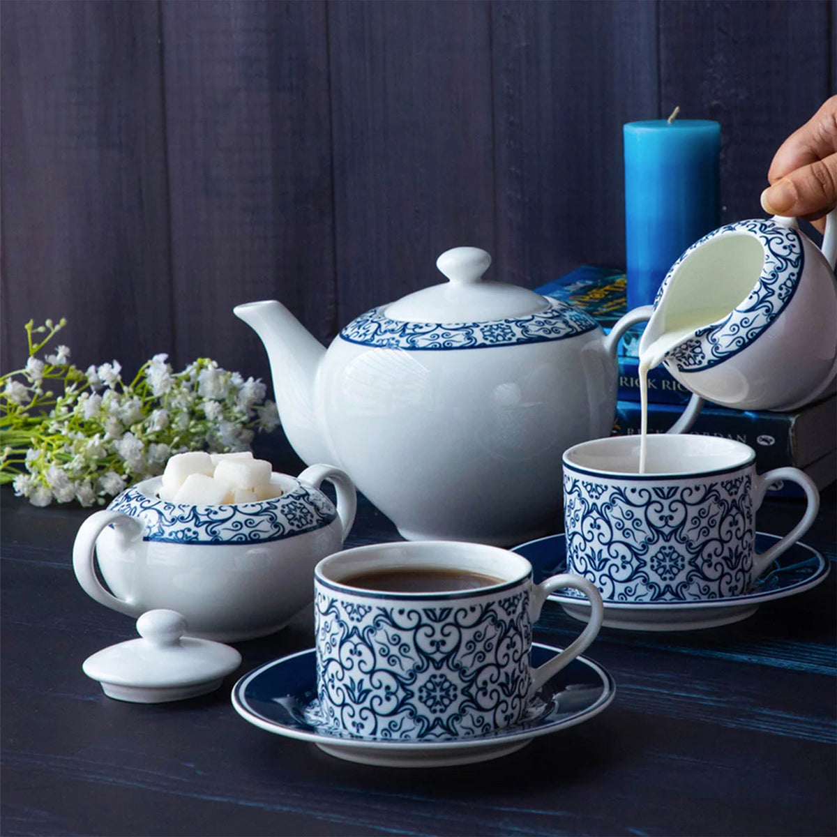 Damask 15 Pcs Tea Set