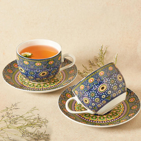Ethnic Floral Cup & Saucer
