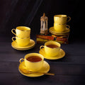 Senorita Yellow 6 Pcs Cup & Saucer
