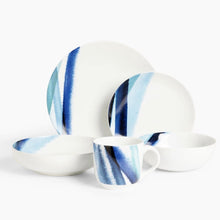 Watercolor Stripe Blue Serving Set