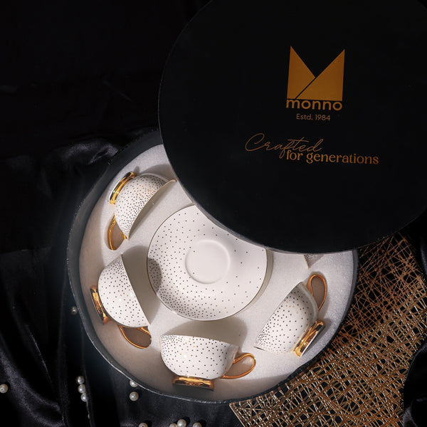 Gold Rain 12 Pcs Cup & Saucer Set