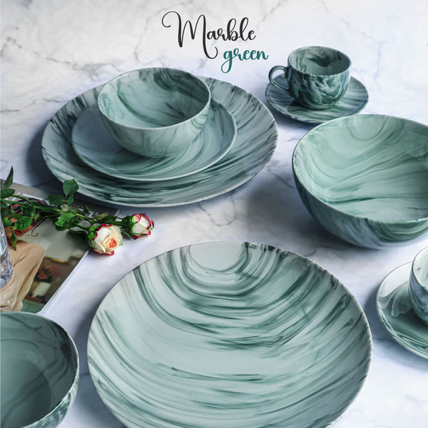 Marble Green Dinner Set