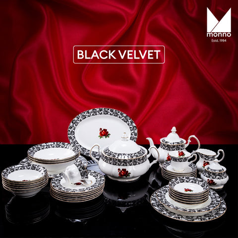 Black Velvet Bone China Dinner Set