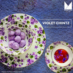 Violet Chintz Bone China Dinner Set