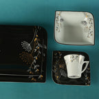 Stefy Black Porcelain Dinner Set