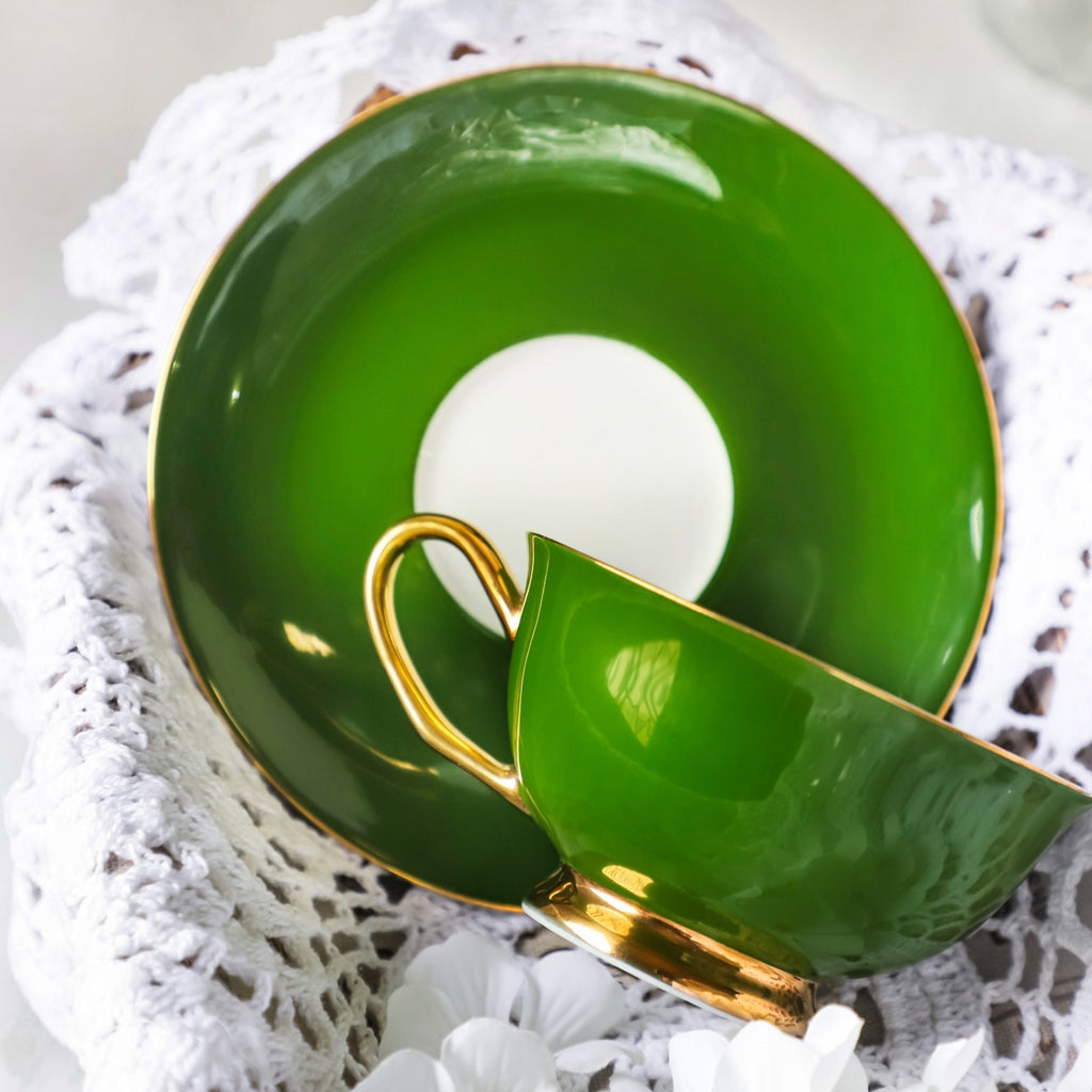 Cashmere Green Tea Cup & Saucer