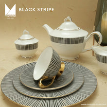 Black Stripe Bone China Dinner Set