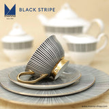 Black Stripe Bone China Dinner Set