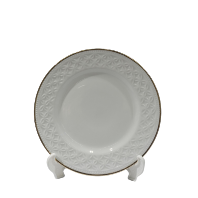 Arabella Porcelain Dinnerware (With 3 mm. Gold Line)