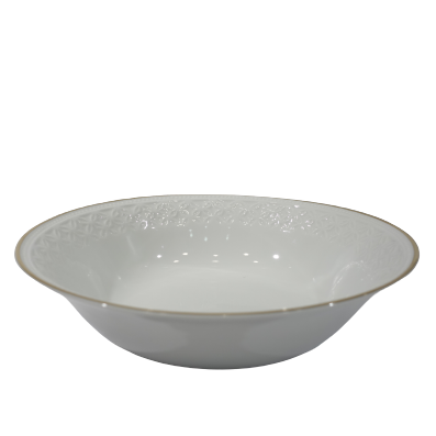Arabella Porcelain Dinnerware (With 3 mm. Gold Line)