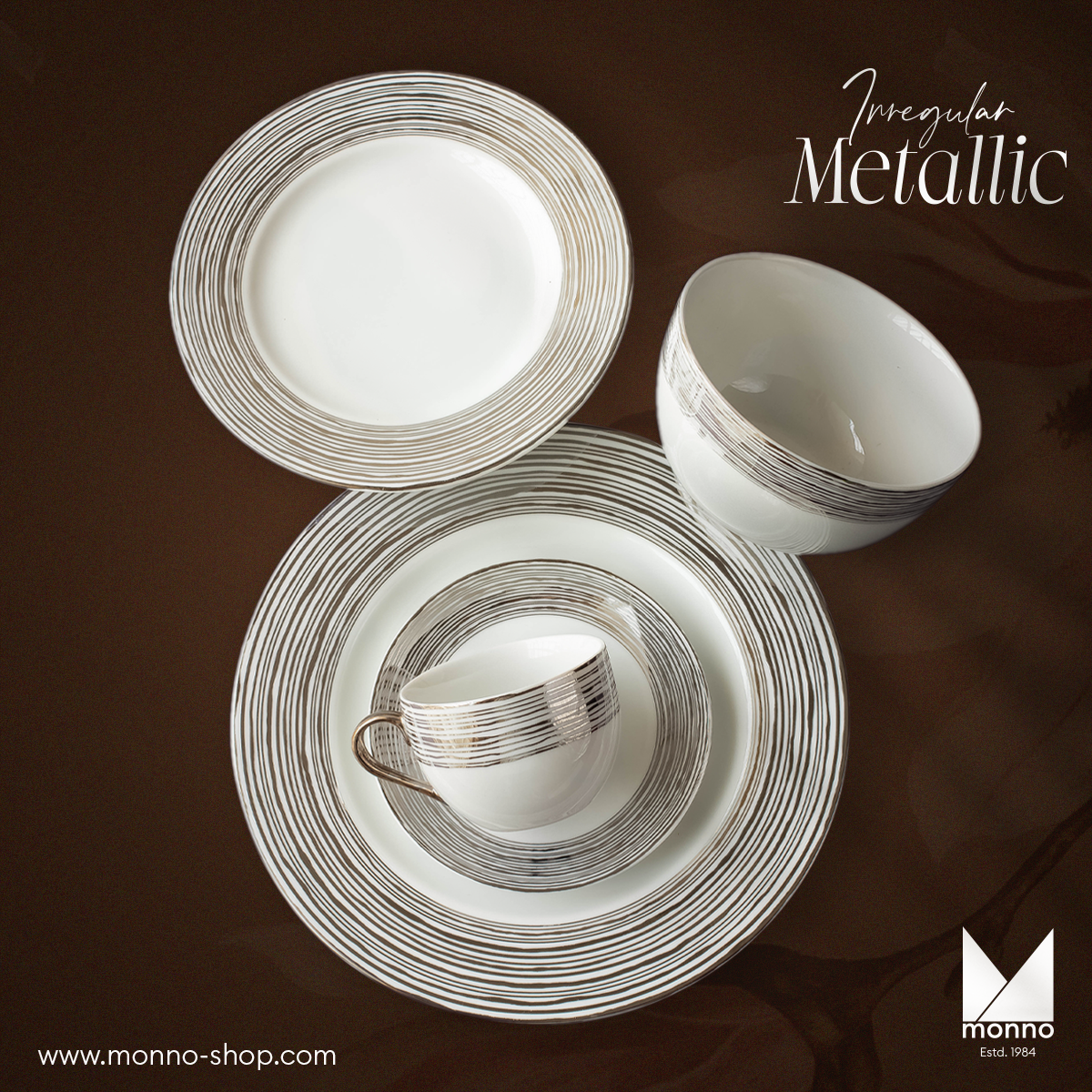 Irregular Metallic Dinner Set