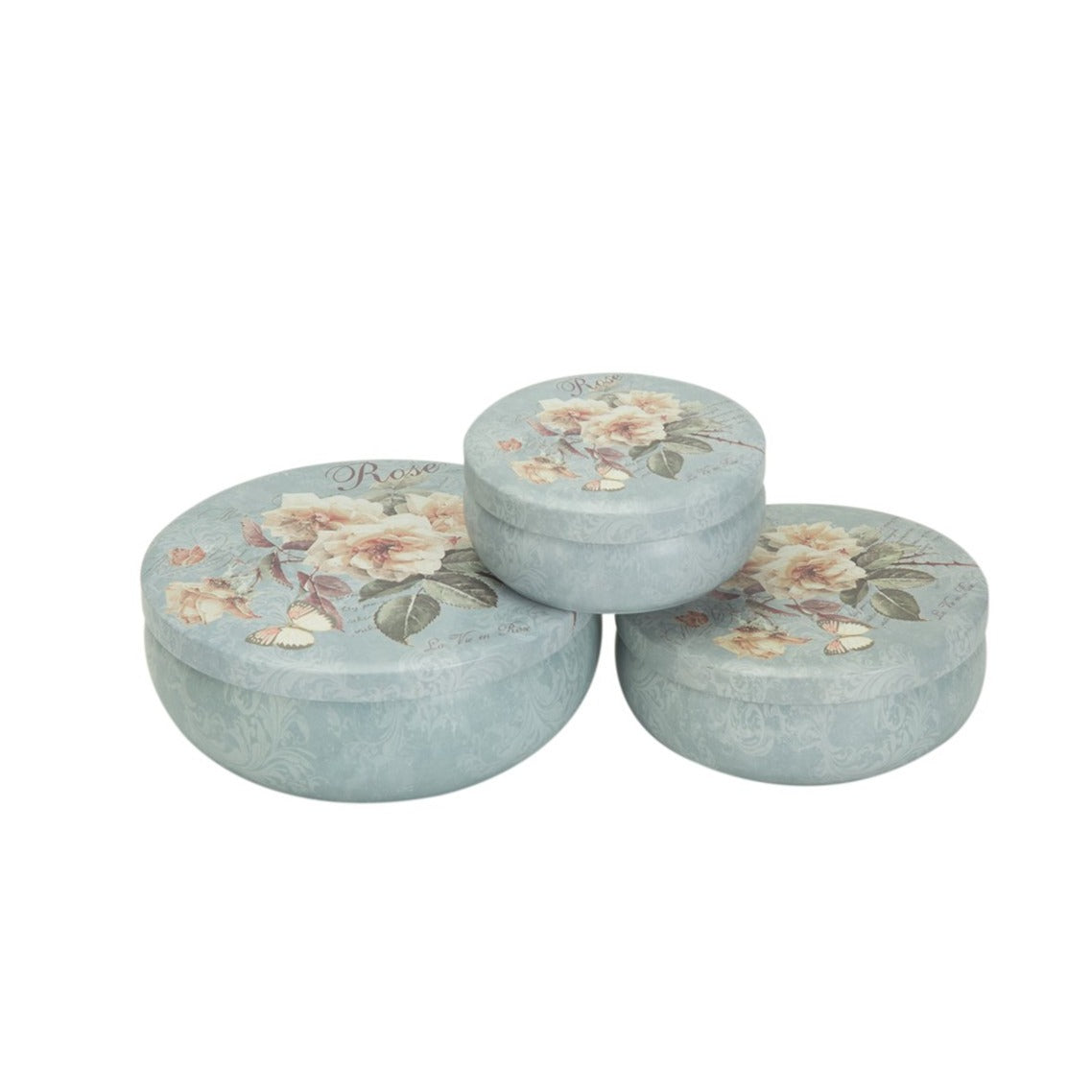 3 Pcs Round Tin Box