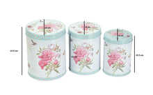 3 Pcs Pillar Tin Box Rose
