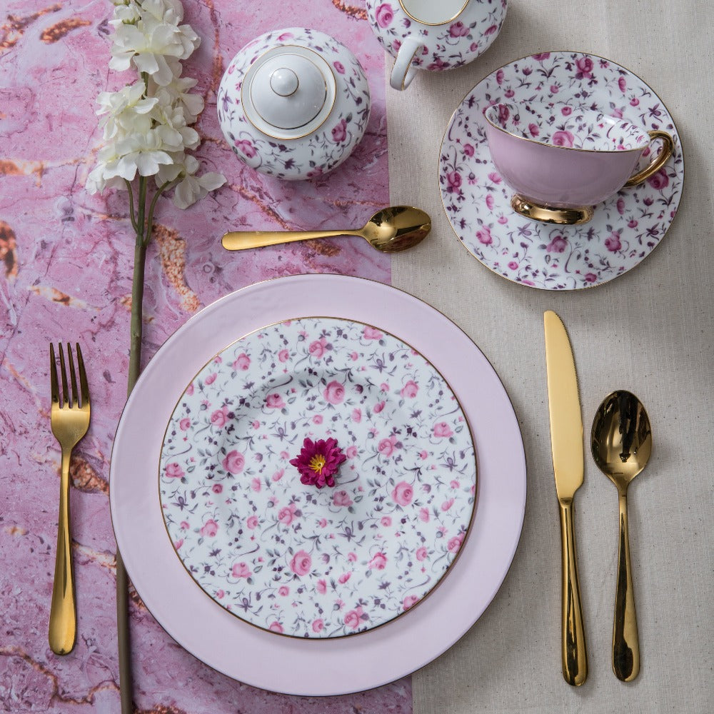 Pink Romance Dinner Set