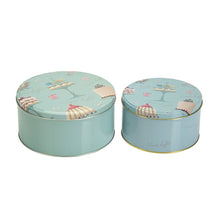 2 Pcs Round Tin Box Sweet Buffet