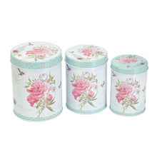 3 Pcs Pillar Tin Box Rose