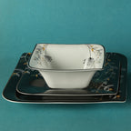 Stefy Black Porcelain Dinner Set
