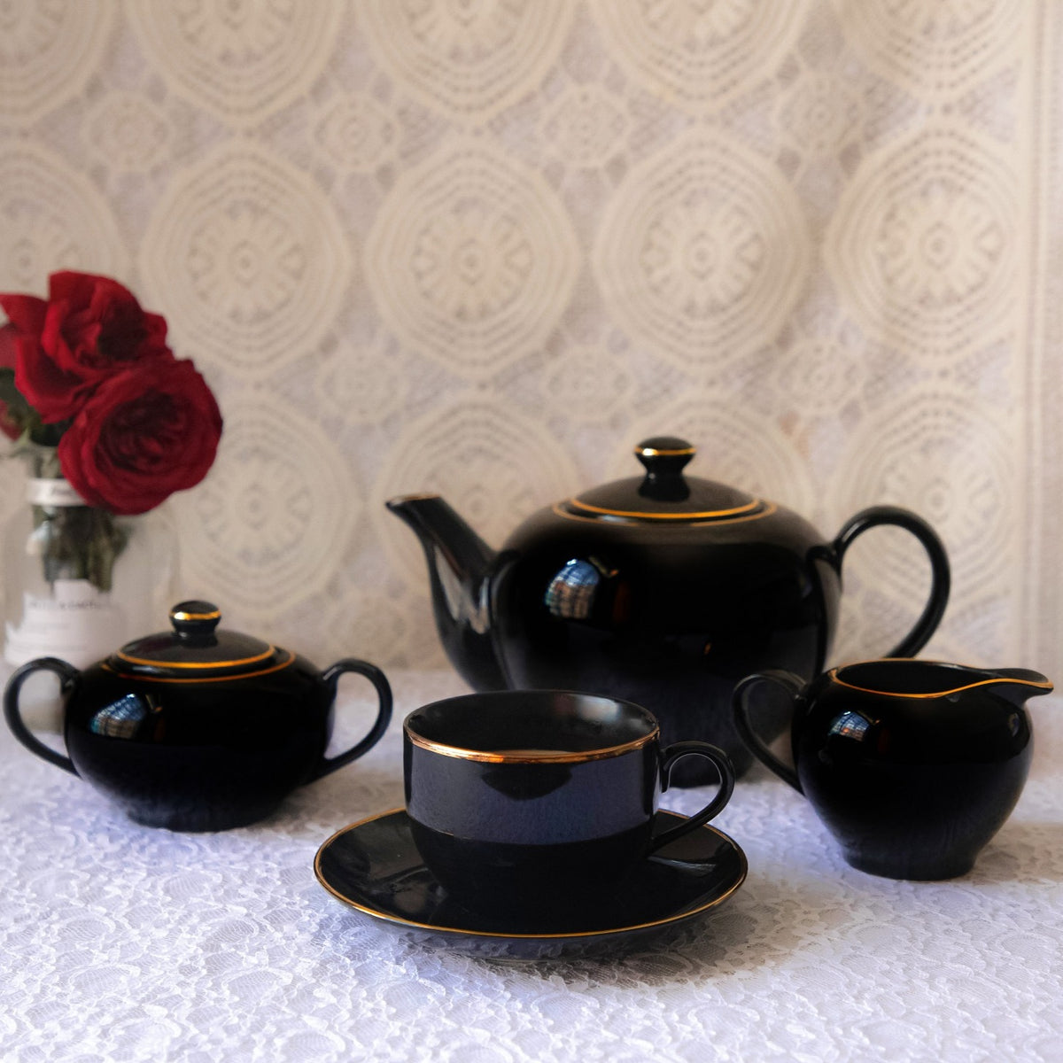 Senorita Onyx 15 Pcs Tea Set
