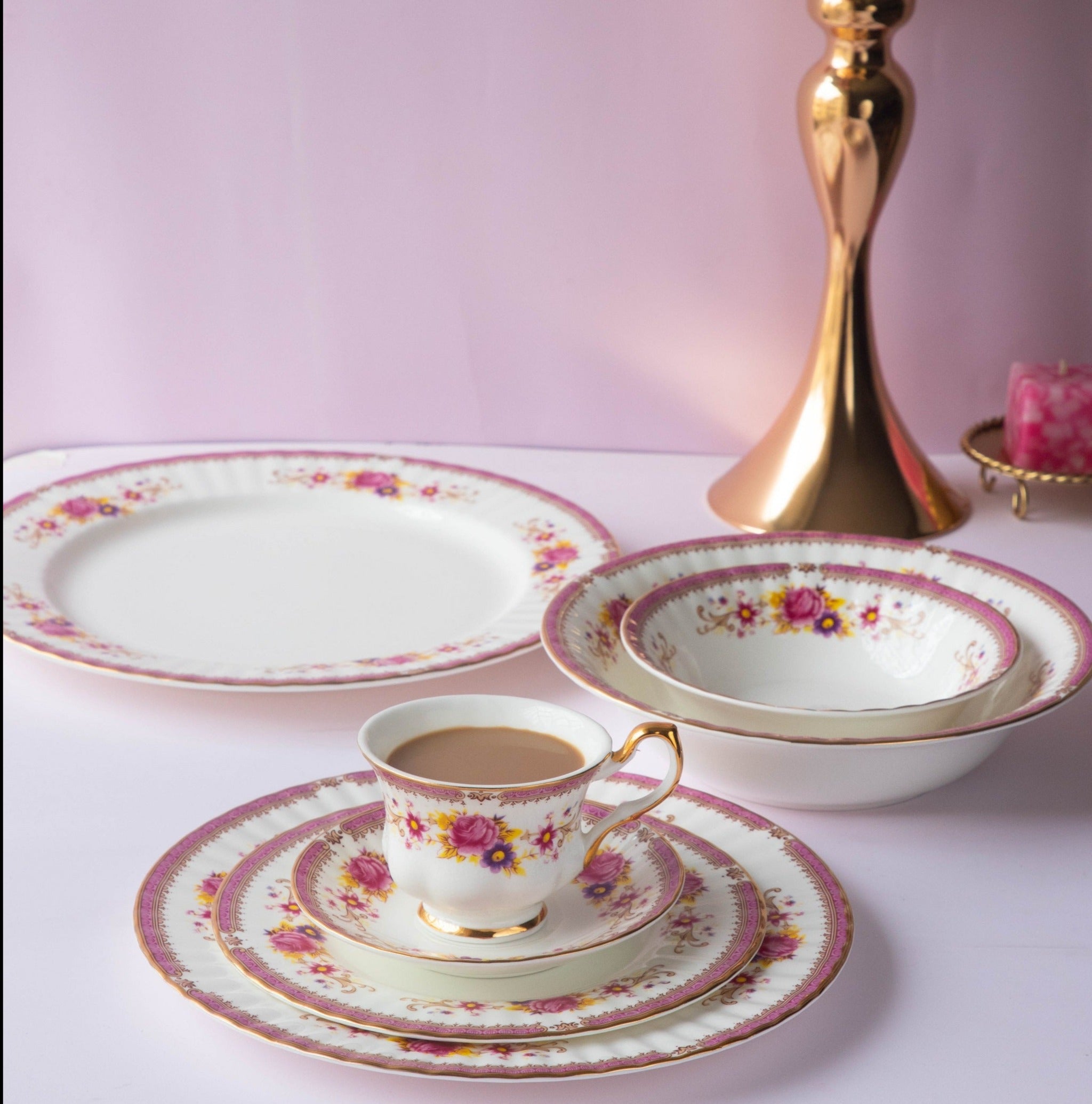 Kensington Rose Dinner Set – Monno Ceramic